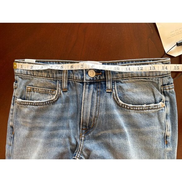 Current/Elliott NWT The Turnt Fling Studded Cuff Straight Crop Jeans Size 23 - Picture 8 of 13